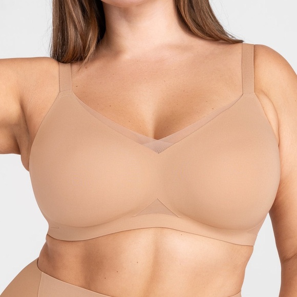 Sold HoneyLove CrossOver wireless Bra tan size 3X NWT - Picture 1 of 6